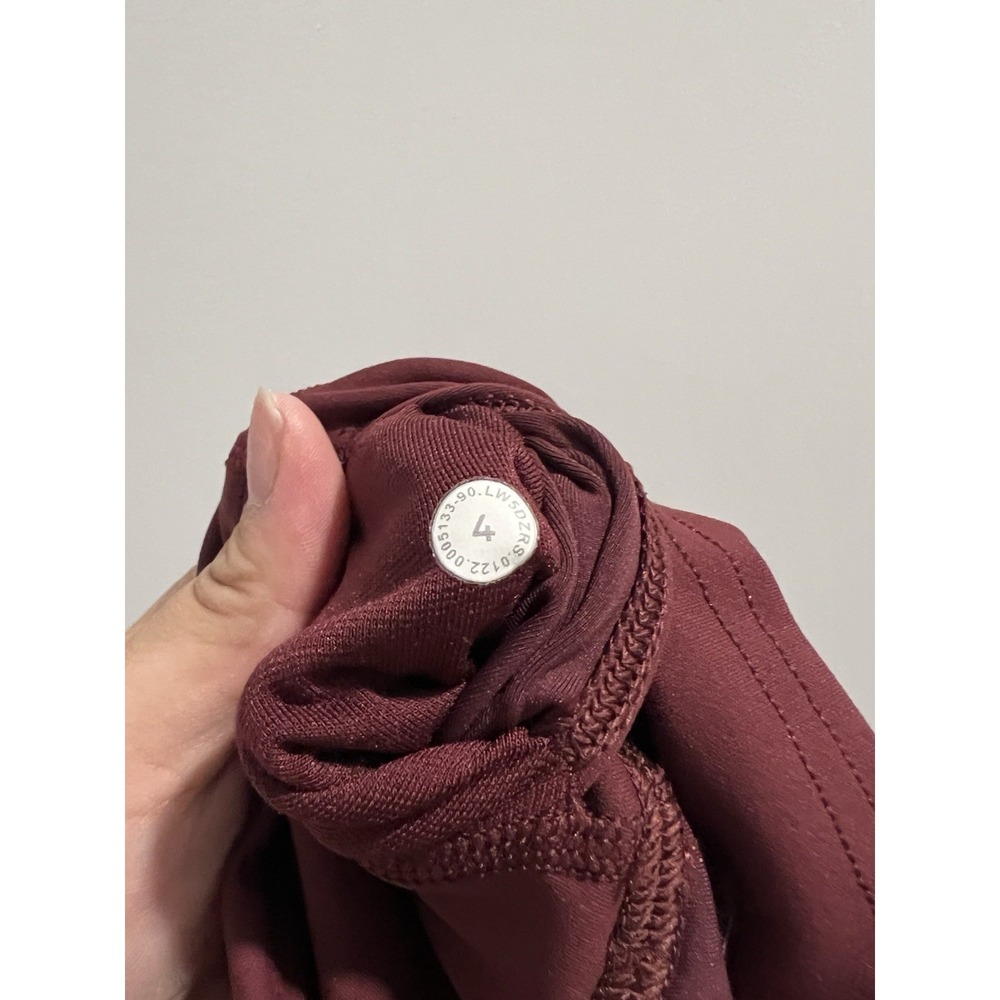 Lululemon Wunder Train Contour Fit High-Rise Tight 25" Red Merlot Size 4 Pilates - Picture 6 of 6